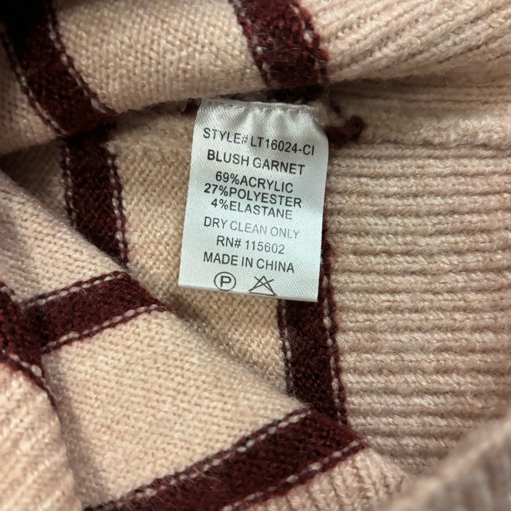 💐FRAY Boutique💐 Striped Quarter-Zip Sweater - Picture 5 of 6